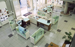 Interior da Ótica Clara Visão